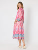 Coastal Daydream Print Dress - Raspberry Multi