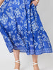Azure Garden Floral Print Dress - Azure White