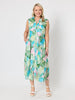 Tropicana Floral Print Dress - Seafoam Multi