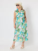 Tropicana Floral Print Dress - Seafoam Multi