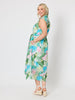 Tropicana Floral Print Dress - Seafoam Multi