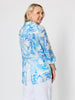 Amalfi Paisley Print Sheer Shirt - Cornflower Multi