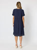 Del Mar Stitch Detail Dress - Navy rc&co