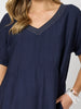 Del Mar Stitch Detail Dress - Navy rc&co