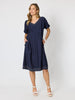 Del Mar Stitch Detail Dress - Navy rc&co