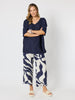 Marina Bay V Neck Top - Navy