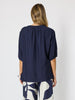 Marina Bay V Neck Top - Navy