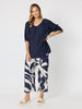 Marina Bay V Neck Top - Navy