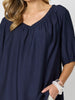 Marina Bay V Neck Top - Navy
