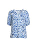 Monterey Floral Print Top - Capri White