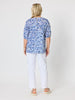 Monterey Floral Print Top - Capri White