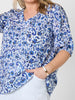Monterey Floral Print Top - Capri White