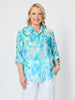 Island Bloom Floral Print Shirt - Seafoam Multi