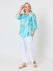 Island Bloom Floral Print Shirt - Seafoam Multi