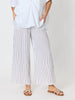 Haven Stripe Wide Leg Linen Pant - Mocha White rc&co
