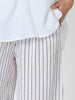 Haven Stripe Wide Leg Linen Pant - Mocha White rc&co
