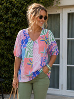 Urban Jungle Print Top - Musk Multi