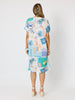 Caribbean Coast Print Dress - Aqua Multi