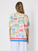 Costa Rica Print Top - Aqua Multi