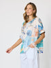Caribbean Coast Print Top - Aqua Multi