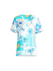 Caribbean Coast Print Top - Aqua Multi