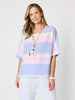 Paros Stripe Top - Sky Multi