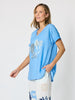Orbit Print Top - Sky Blue
