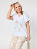 Riviera Cotton Spot Shirt - Coffee White
