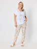 Riviera Cotton Spot Shirt - Coffee White