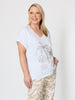 Riviera Cotton Spot Shirt - Coffee White