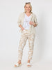 Riviera Cotton Spot Shirt - Coffee White