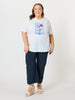 Summer Spritz Print Cotton Tee - White Multi