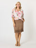 Amalfi Rose Floral Print Top - Pink/Multi