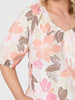 Amalfi Floral Rose Print Top - Pink/Multi