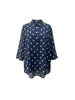 Riviera Spot Print Cotton Shirt - Navy/White rc&co