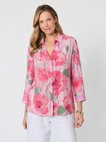 Candy Garden Floral Print Shirt - Pink/Multi
