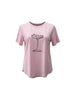 Sunset Sangria Embellished Cotton Tee - Pink