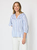 Seaside Stripe Print Top - Blue/White rc&co