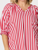 Harlequin Stripe Print Top - Red White