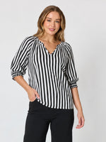 Kalahari Stripe Print Tunic - Black/White