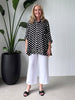 Del Mar Spot Print Shirt - Black/White