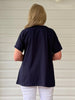 Orbit Print Top - Navy