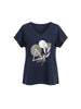 Orbit Print Top - Navy rc&co