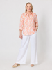Tuscan Sunset Print Shirt - Mandarin Multi