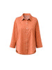 Summer Spot Print Cotton Shirt - Orange