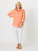 Summer Spot Print Cotton Shirt - Orange