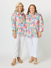 Santorini Landscape Print Cotton Shirt - Multi