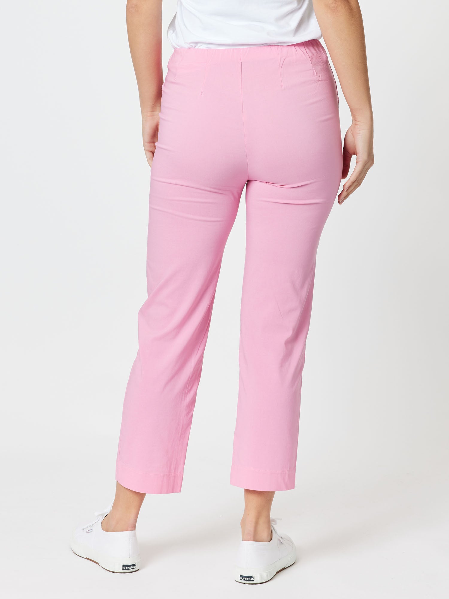 Stretch Bengaline Crop Pant - Pink