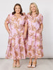 Haiti Floral Print Dress - Pink/Natural