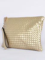 Sloane Large Plait Clutch - Gold